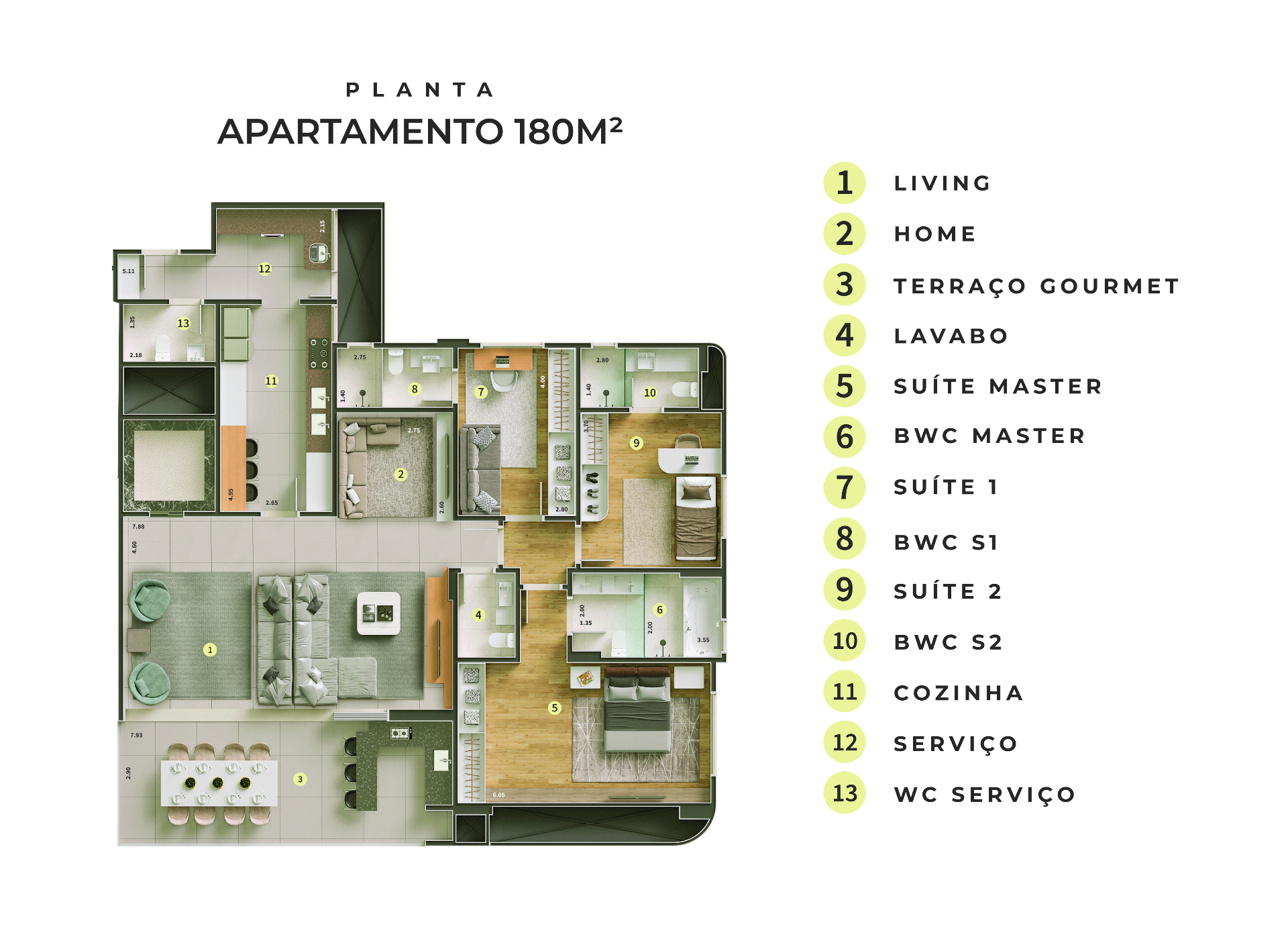 Apartamento 180m²