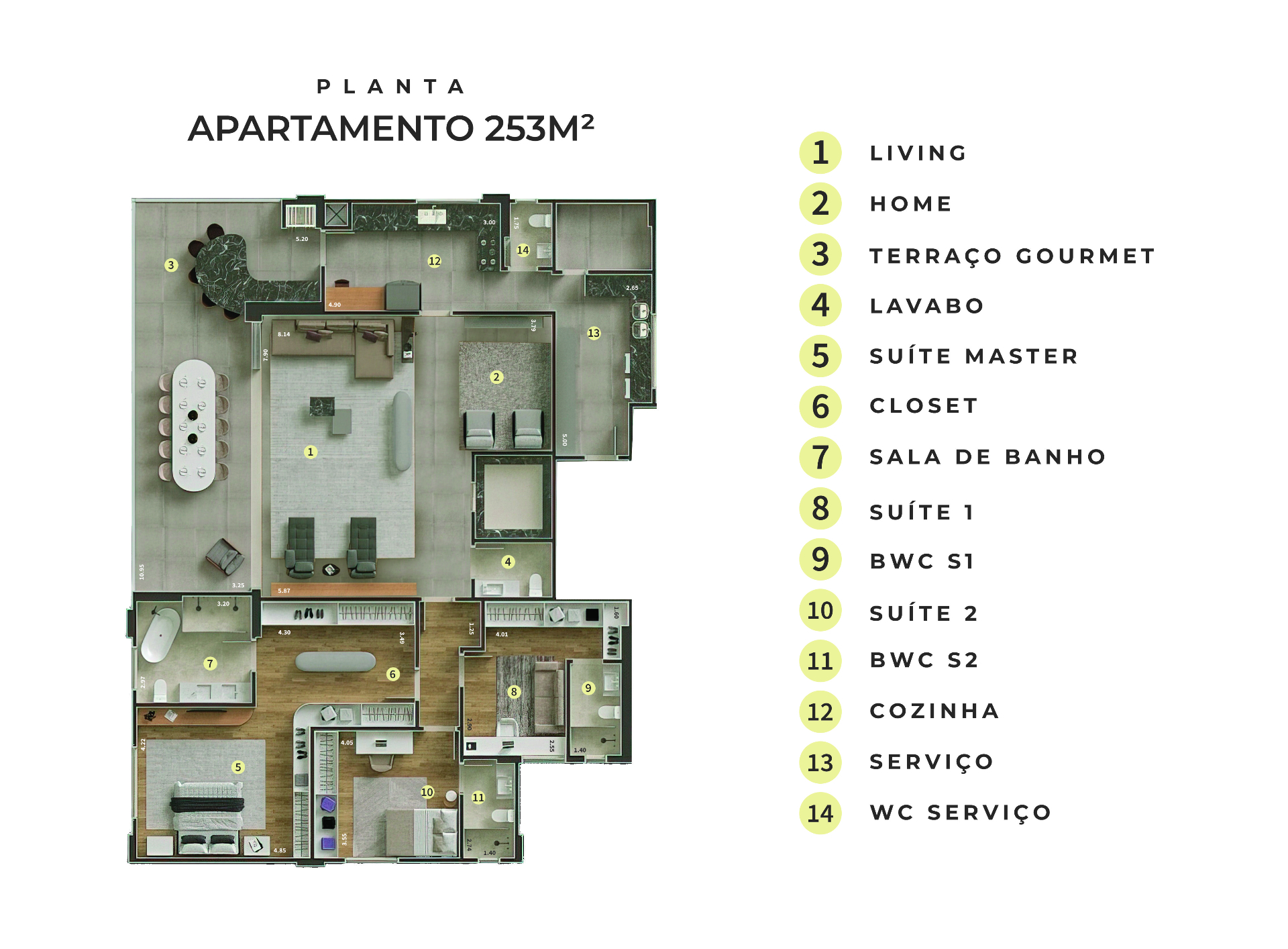 Apartamento 253m²