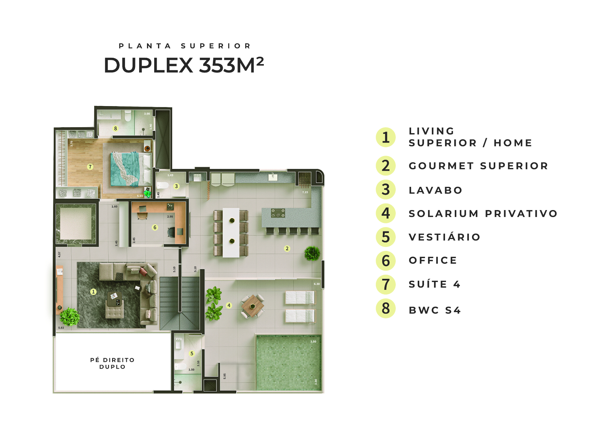 Duplex 353m² — Superior · A