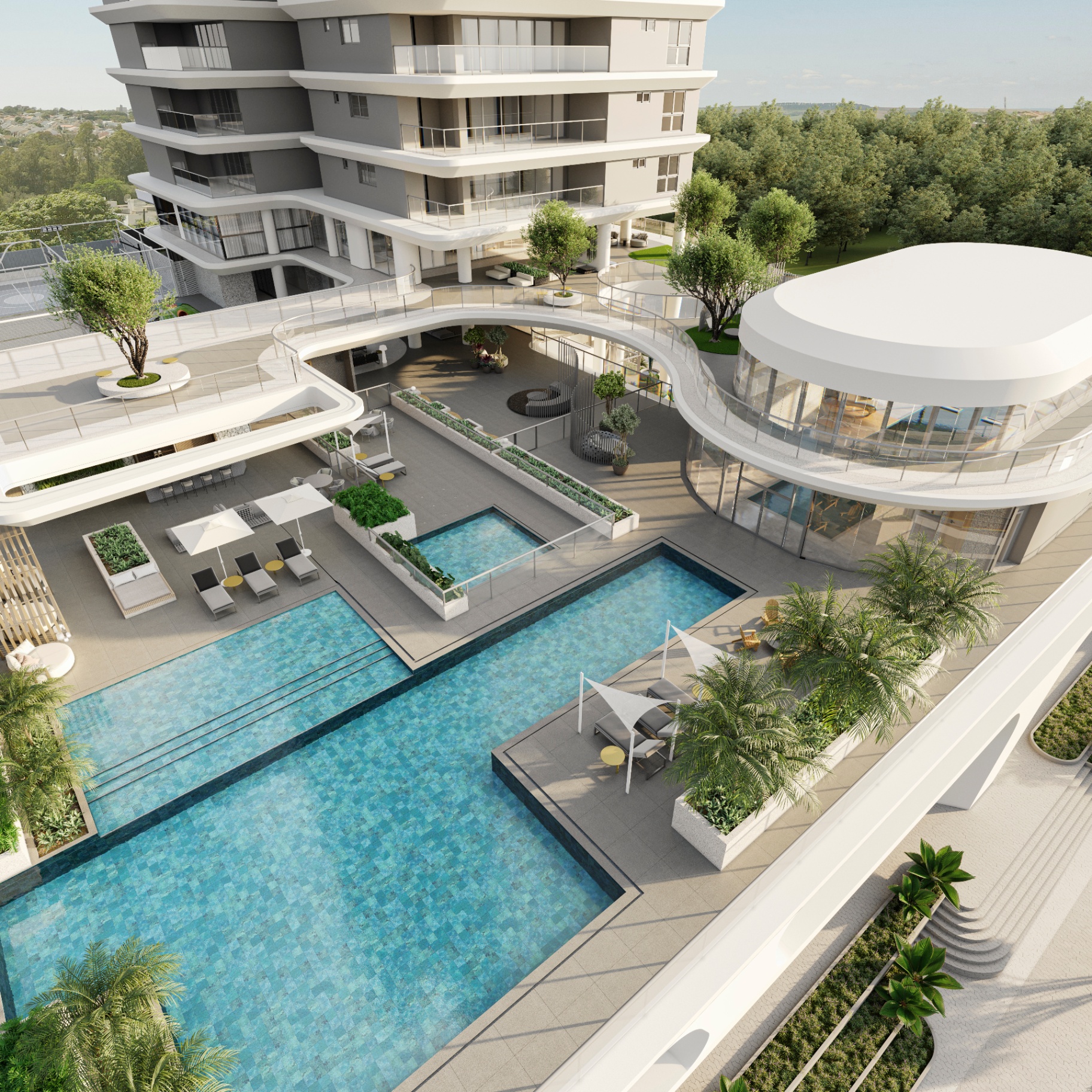 Pool Complex — vista aérea